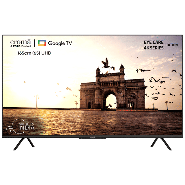 Buy Croma 165 cm 65 inch 4K Ultra HD LED Google TV with Bezel